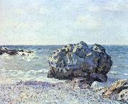 Alfred Sisley Bucht von Langland mit Felsen oil painting reproduction